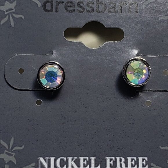 2/$30 Colorful Sparkling Crystal Stud Earrings - 0.2" - Women Fashion Jewelry - Picture 5 of 7
